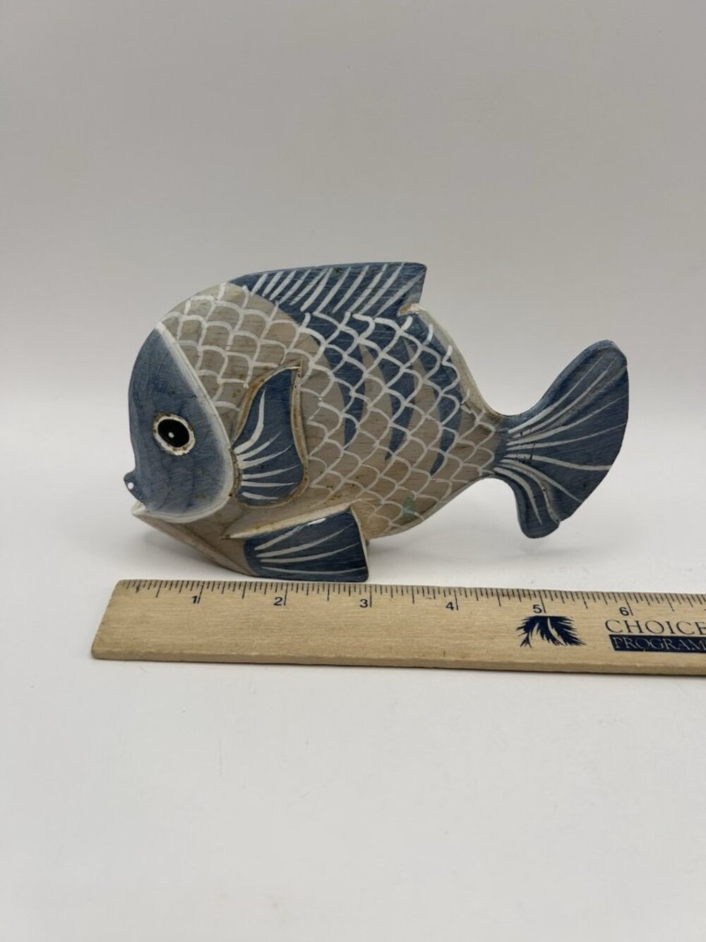 Pair Hand Painted Carved Wood Tropical Fish Coastal Beach Nautical Decor Vintage - Picture 5 of 16